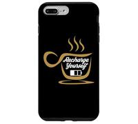 Coffee Recharge Yourself Funny Cafeine Baristas Coffee Lover Coque pour iPhone 7 Plus/8 Plus
