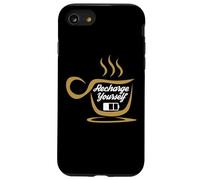 Coffee Recharge Yourself Funny Cafeine Baristas Coffee Lover Coque pour iPhone SE (2020) / 7/8