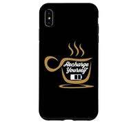 Coffee Recharge Yourself Funny Cafeine Baristas Coffee Lover Coque pour iPhone XS Max