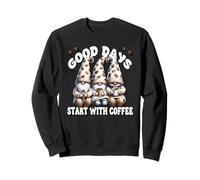 Coffee Sayings for Women Good Days Start with Coffee Gnomes Sweatshirt