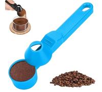 Coffee Scoop & Scoop Funnel Set - Universal Fit Scoops Funnel for Powder - Coffee Scoops and Funnels - Precision Pro Funnels with Accurate Dimensions (Light Blue)
