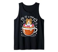 Coffee Shetland Sheepdog Donut Sheltie Débardeur