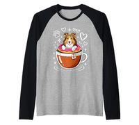 Coffee Shetland Sheepdog Donut Sheltie Manche Raglan