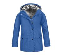 Coffee Shop Manteau coupe-vent pour fille avec fermeture éclair intégrale et boutons pour petites filles (bleu ciel, 5-6 ans)