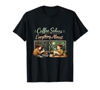 Coffee Solves Everything Presque Teacher Caféine Life T-Shirt
