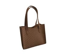 (Coffee) Stylish and Durable Large Tote Bag for Women Spacious and Versatile Handbag Felt Shoulder Bags Khaki