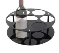 Coffee Syrup Organizer, Bottle Rack, Dispenser Shelf, 7 Slot Capacity, Countertop Friendly, Stable Frame, Neat Display, Easy Access, Space Efficient, Perfect for Cafe, Kitchen, Bar, 32x32x9cm