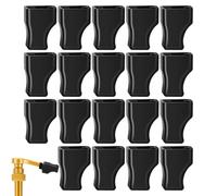 Coffee Syrup Pump Spout Caps - 20 Pcs Black Silicone Covers, Leakproof | 2.5x1.8 cm | Syrup Pump Covers Leak-proof Silicone Tip Cover | 20 Pack Black Silicone for Coffee Bar, Olive Oil, Lotion