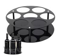 Coffee Syrup Rack -Rotating Coffee Syrup Bottle Rack| Circular Countertop Sweetener Organizer| 360° Caffein Sweetener Storage Tray| FlavoredCaffeine Bin Holder 7 Bottles| Display Tray For Bar Dining C