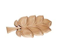Coffee Table Leaf Tray - 7-Compartment Wooden Design - Rustic Decorative