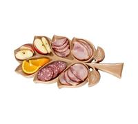 Coffee Table Leaves Tray - 7-Compartment Wooden Rustic Decor