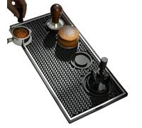 Coffee Tamping Mat - Non Slip PVC, Thick | Station Counter Pad For Bar | Heavy Duty PVC | Non-Slip Waterproof Tamping Mat, Heat-Resistant Corner Pad For Coffee Station, Home, Cafe,