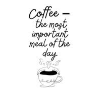 Coffee - the most important meal of the day: Blank lined notebook, 110pages, 6x9 inch, notebook for coffee lovers