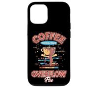 Coffee The Real Stack Overflow Fix Dev Meme Coque pour iPhone 12/12 Pro