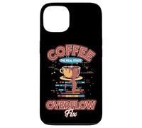 Coffee The Real Stack Overflow Fix Dev Meme Coque pour iPhone 13