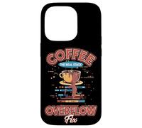 Coffee The Real Stack Overflow Fix Dev Meme Coque pour iPhone 14 Pro