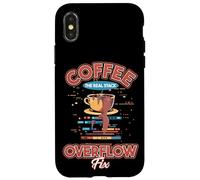 Coffee The Real Stack Overflow Fix Dev Meme Coque pour iPhone X/XS