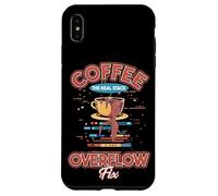 Coffee The Real Stack Overflow Fix Dev Meme Coque pour iPhone XS Max
