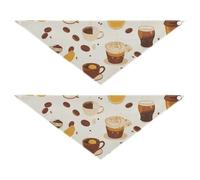 Coffee Time Lot de 2 écharpes douces et légères pour animal de compagnie à porter en extérieur 50,8 x 18,8 x 7,6 cm