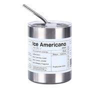 Coffee Tup - Anti-déversement 320 Ml De Café Glacé Café | Tasse Isolée Sous Vide, Conception Élégante En Acier Inoxydable Thermique À Double Paroi À Volet À Couche À Double Couc