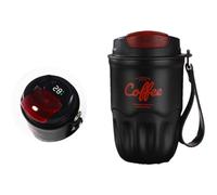 Coffee Vacuum Flask 12oz, Portable Insulated Coffee Travel Mug with Lid Handle, 316 Stainless Steel Thermal Water Bottle for Hot Cold Drinks Home Office Camping (#D)