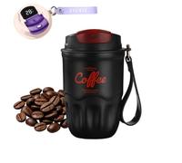 Coffee Vacuum Flask Portable Coffee Cup for Commute Office Users (Black)
