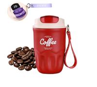 Coffee Vacuum Flask Portable Coffee Cup for Commute Office Users (Red)