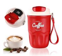 Coffee Vacuum Flask,Portable Coffee Cup with Lid & Handle,Stainless Steel Insulated Travel CoffeeMugs,Suitable for Both Hot and Cold Drinks,Home Office Outdoor Camping Daily Use(Red)