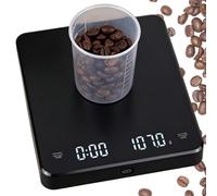 Coffee Weight Scale | Precision Rechargeable Kitchen Measuring Device LED Timer Digital Brewing Food Baking Gram Balance Tool | Home Apartment Cafe Camping Cooking Pour Over Bean Weighing