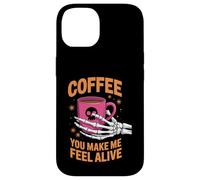 Coffee You Make Me Feel Alive Halloween Coque pour iPhone 14