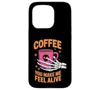Coffee You Make Me Feel Alive Halloween Coque pour iPhone 15 Pro