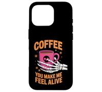 Coffee You Make Me Feel Alive Halloween Coque pour iPhone 16 Pro