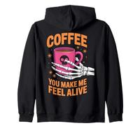 Coffee You Make Me Feel Alive Halloween Sweat à Capuche