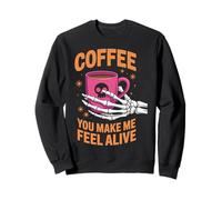 Coffee You Make Me Feel Alive Halloween Sweatshirt
