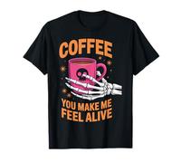 Coffee You Make Me Feel Alive Halloween T-Shirt