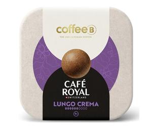 CoffeeB Café Lungo Crema - Boules de café pour machines CoffeeB, 100% Arabica - le système à capsule sans capsule (x9)
