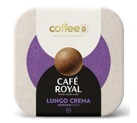 CoffeeB Café Royal Lungo Crema - Capsules de café compostables, 9 unités, compatibles avec les machines CoffeeB, aux notes de fruits rouges, noix et chocolat noir