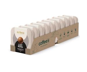 CoffeeB Café Royal Ristretto - Capsules de café compostables, 10x9 unités, compatibles avec les machines CoffeeB, aux notes de barrique, réglisse et amande fumée