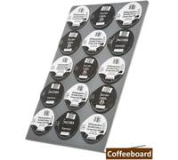 Coffeeboard, Kapselhalter für Tassimo T-Discs, Tischaufsteller Silber