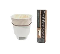 CoffeeSock Filtre à froid réutilisable en coton bio « The Original » - Fabriqué pour s'adapter au récipient Toddy® (1 filtre) | Filtre à café en tissu pour chaussettes de café | Zéro déchet et