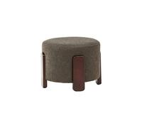 Pouf Design Tissu Bouclette "Coffey" 52cm Gris Foncé