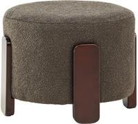 Coffey pouf ,repose-pieds Ø52,5cm marron, grisfoncé.