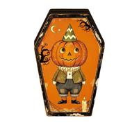 Coffin Decor | Vintage Coffin Shape LED Light Holiday Spooky Sign | Goth Ro