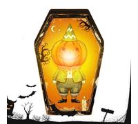 Coffin Decor | Vintage Coffin Shape LED Light Holiday Spooky Sign | Goth Ro