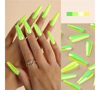 COFFIN FAUX Nails Full Cover Confauts Clous Longs Ballerinas Faux Nails Détachement Appuyez Sur Des Ongles Nails Artificiels Coffin Faux Nails Appuyez Sur Les Ongles Long Ballerin False
