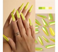 COFFIN FAUX Nails Full Cover Confauts Clous Longs Ballerinas Faux Nails Détachement Appuyez Sur Des Ongles Nails Artificiels Coffin Faux Nails Appuyez Sur Les Ongles Long Ballerin False