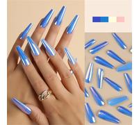 COFFIN FAUX Nails Full Cover Confauts Clous Longs Ballerinas Faux Nails Détachement Appuyez Sur Des Ongles Nails Artificiels Coffin Faux Nails Appuyez Sur Les Ongles Long Ballerin False