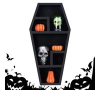 Coffin Wall Shelf - PVC Creative Coffin Display Shelf | 14,96 pouces Wall Decor Coffins Shape Shelfe | Unique Coffine Storage Shelfs Decoration | Shape Shelfe - Spooky Gothic Decor For Home Bookshelf