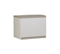 Coffre 260L Interieur/Exterieur Fonctionnel et Esthetique Cadenassable avec Roulettes Beige