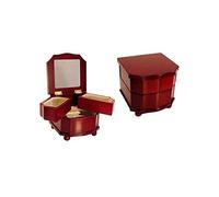 Coffre à Bijoux Musical En Bois, faces pans coupés